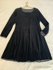 Gudrun Sjoden Kleid Samt Schwarz