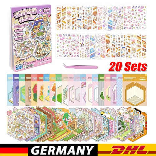 Sets house stickers - sets, 3d