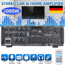2000W Bluetooth Verstärker Vollverstärker Stereo Amplifier Digital FM Audio USB