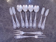 Elegantes Silberbesteck Rokoko Satz 10 Vorleger Vorlegeteile Silber 100er TOP !