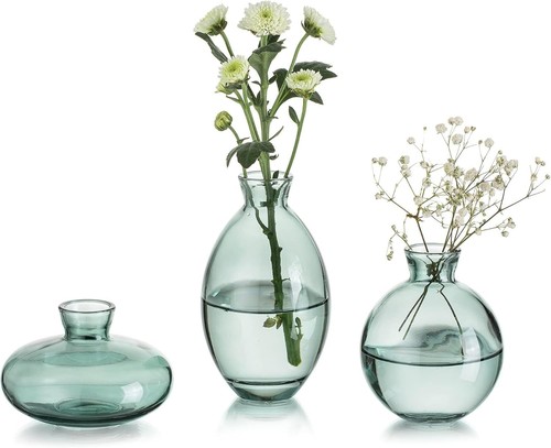 3er set glas mini - set, grün