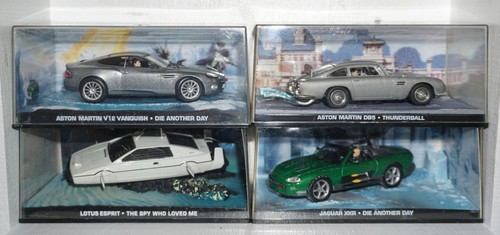James bond modellautos - 4x,