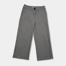 Tom Tailor Stoffhose Damen Gr. 38 Hahnentritt Schwarz Weiß Rot Zustand sehr gut