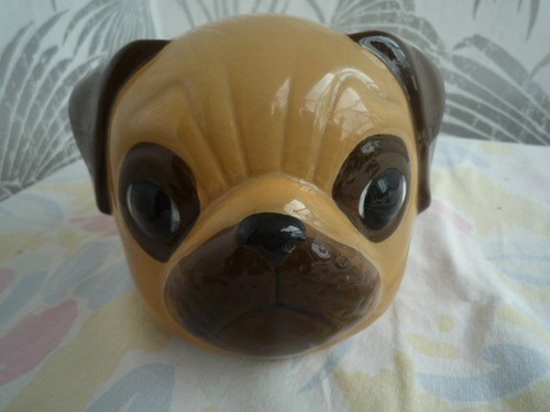 Vintage mops keramik spardose - vintage,