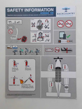 SAFETY CARD BACKCOUNTRY FLYING EXPERIENCE KODIAK 100 SEAPLANE