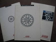 3x Preis- Anwendungsliste BBS Alufelgen RS RX RK RC 1998 / 99 / 2000 Motorsport