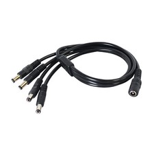 DC-Verteiler 4 in 1  5.5 x 2.1 mm 4 x Stecker auf Buchse Hohlstecker Hohlbuchse