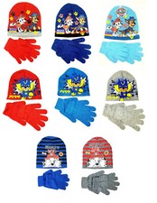 Paw Patrol Mütze Winter Set mit Handschuhen Kinder Jungen Chase Rubble