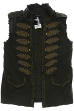 ZARA Weste Damen ärmellose Jacke Steppweste Kostümweste Gr. S Grün #osv514e