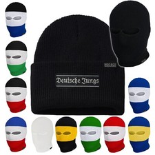 Mütze Sturmhaube DEUTSCHE JUNGS Schwarz Blau Rot Gelb Weiß Grün Deutschland