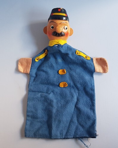 Alte handpuppe mit holzkopf - alte,