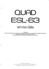 Service Manual-Anleitung für Quad ESL 63 