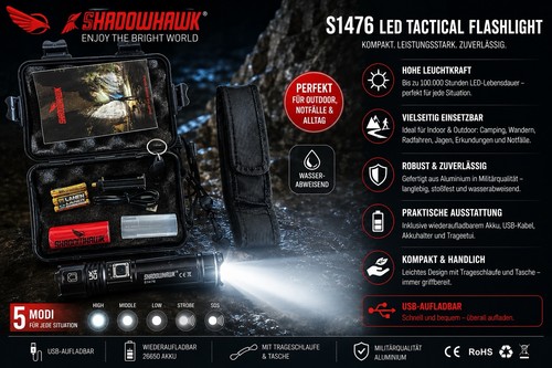 Led taschenlampe xhp70 - led, xhp70.2