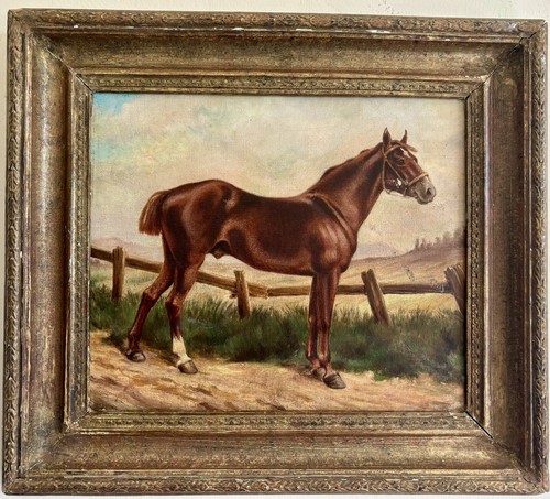 Vintage pferd ölgemälde - vintage,
