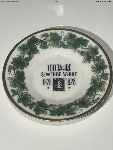 Porzellan teller gewerbeschule - porzellan,