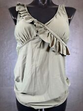 Bonprix Collection Umstandsbadeanzug Größen 40 bis 46 Oliv Bademode Rüschen