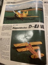Bauplan für Motor Flugzeug, D-Emil , 125 cm Spannweite