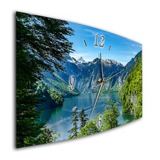 BM Wanduhr 60 cm x 30 cm leises Uhrwerk Quarzuhrwerk 8285-1a Königssee Bayern