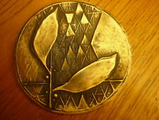 Medaille 10,7 cm Ø Bronze Dienste der Wirtschaft Paperweight im Acrylglas - Etui