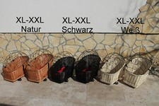 Hundefahrradkorb für Gepäckträger XXL XL Hundekorb Weide Weidenkorb Fahrradkorb