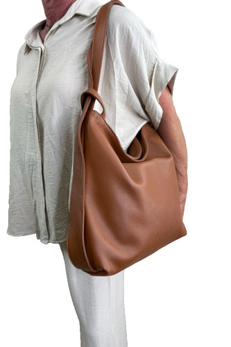 100 leder 2in1 umhängetasche - 100%leder,