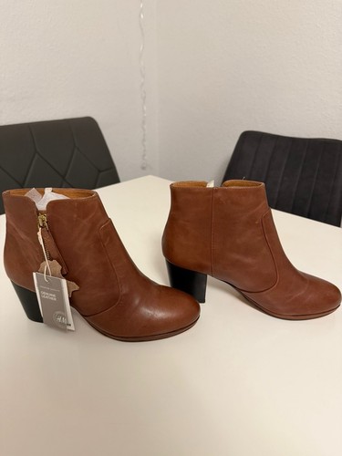 Leder stiefeletten braun - h&m,