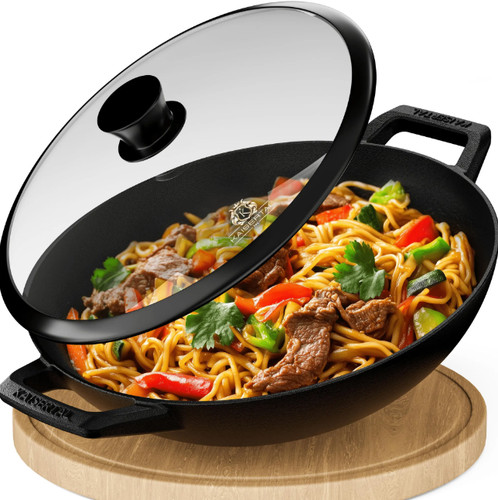 Kaisertal 32cm gusseisen wok - gusseisen,