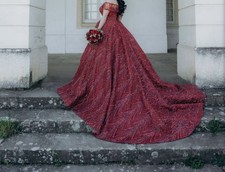 Henna Kleid weinrot Abendkleid