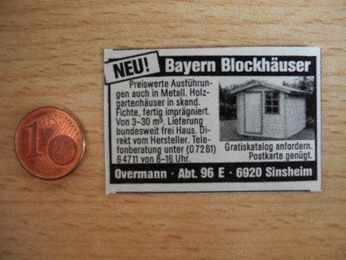 Reklame werbeanzeige bayern - reklame,