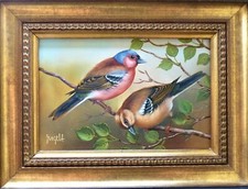 Ölgemälde Vogel Buchfink von