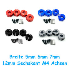 4 RC Radmitnehmer 12mm Radnabe Sechskant Spurverbreiterung 5 6 7mm Für 1/10 Auto