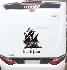 Aufkleber Black Pearl 80x57cm CW02 Piratenschiff Wohnmobil Wohnwagen Farbwahl