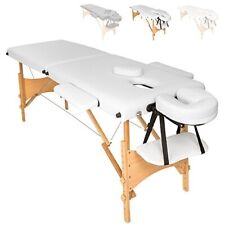 Massagebank, hellbeige, stabiles Holzgestell, inkl. Zubehör + Tragetasche neu