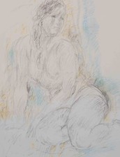 Karl Erich Müller Frauenakt Erotik Hallesche Malerschule DDR Bleistift 1978