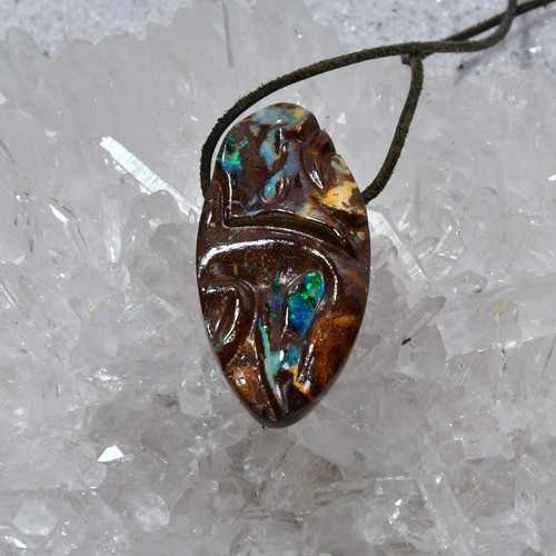 Boulder opal anhänger - boulder,