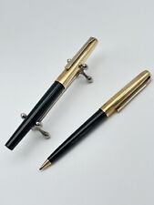 Pelikan 30 Rolled Gold Füllfederhalter 14c/585 + Kugelschreiber 30 + Leder Etui