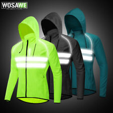 WOSAWE Radsport Regenjacke Herren Kapuze wasserdicht Fahrradjacke Hi-Viz Jacken