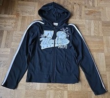 Jacke von Crash On Größe 164 schwarz Kapuze 2 Taschen Print