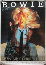 David Bowie, Open Air, Poster, Plakat, Offenbach, Stadion A0, 1983, G. Kieser
