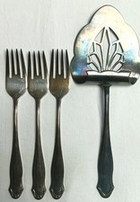 Vintage WMF Spargelheber mit 3 Gabeln ca. 1950  versilbert mit 90er Auflage