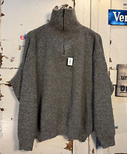 Orig. Norwegische Armee Strickpullover Zip 50% Wolle Gr. XL Neu #2106