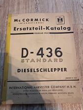 Orig. MC Cormick IHC Farmall D-436 Ersatzteilliste Katalog Schlepper Traktor KH