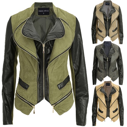 Damen kunst lederjacke - kunst,