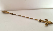 Schuhlöffel  Messing Schuhanzieher 45 cm lang   mit Lilienmotiv