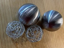 Deko DRAHTKUGELN glänzend EDELSTAHLKUGELN matt gebürstet 2 Größen Dekokugeln