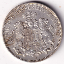 Hamburg 1913 3 mark - av-vd,