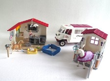 3x Schleich * Mobile Tierarzt-Praxis Pferdebox Auto Zubehör*Pferde-/ Bauernhof