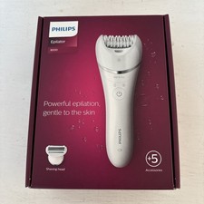 Philips Epilierer 8000 Series BRE710/01 kabellos nass trocken mit 4 Zubehörteilen 