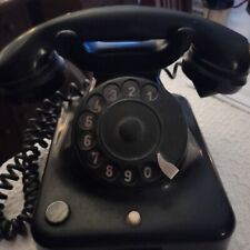 Altes Bakelit Telefon W48 schwarz mit Wählscheibe, Sammlerobjekt