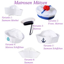 MATROSE HUT Karneval Fasching Party Seemann Kostüm Mütze Schiffchen Käppi  # F13